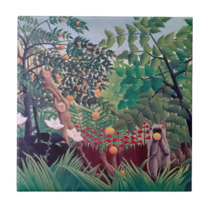 Henri Rousseau - Exotic Landscape Ceramic Tile