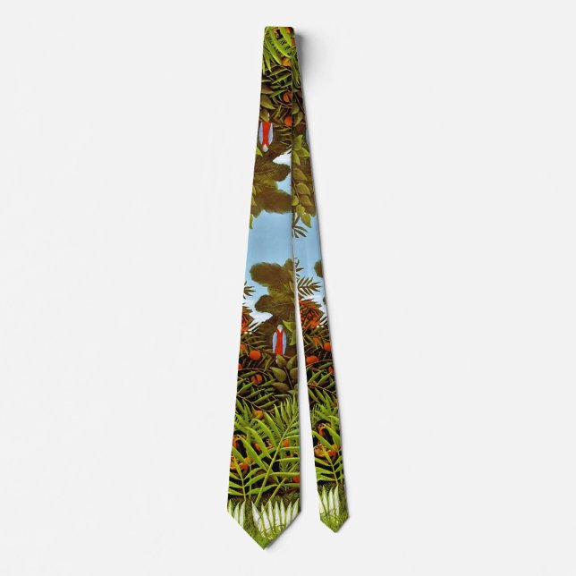 Henri Rousseau - Exotic Landscape Jungle Art Neck Tie (Front)