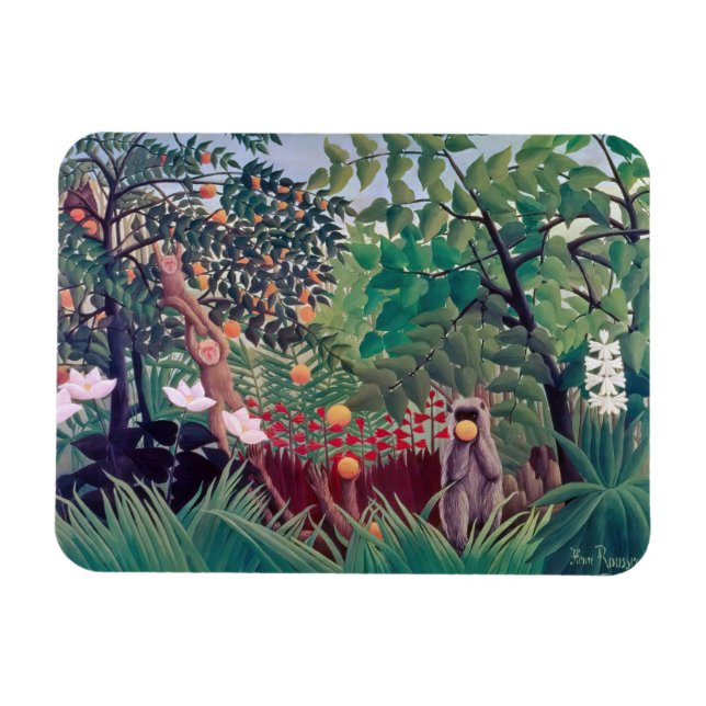 Henri Rousseau - Exotic Landscape Magnet (Horizontal)