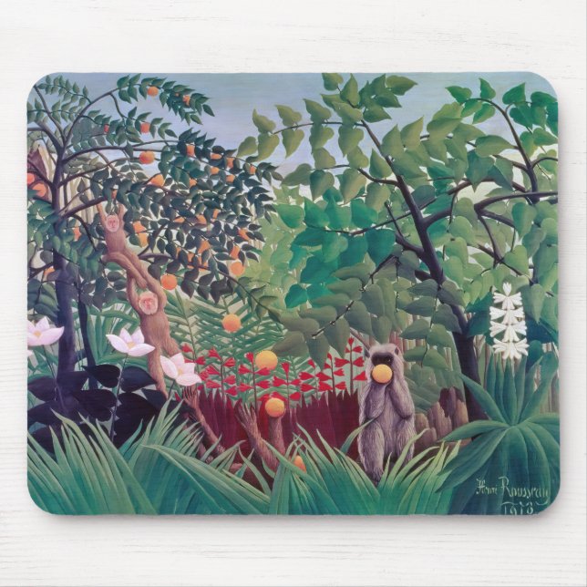 Henri Rousseau - Exotic Landscape Mouse Pad (Front)