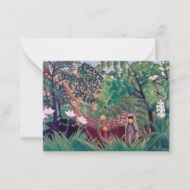 Henri Rousseau - Exotic Landscape Note Card (Front)