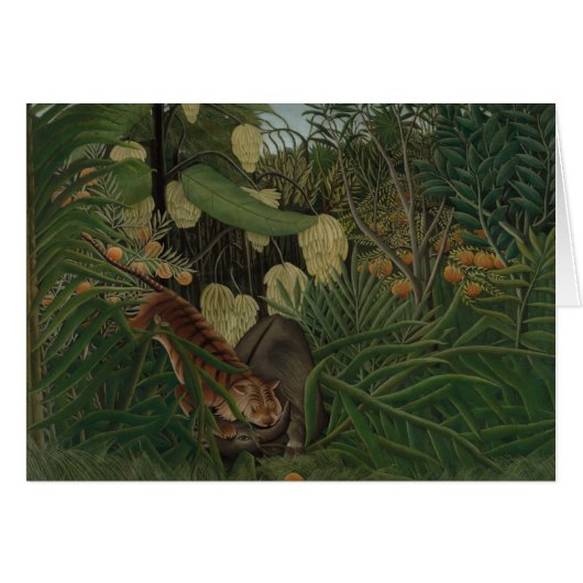 Henri Rousseau - Fight Between a Tiger Cards (Front Horizontal)