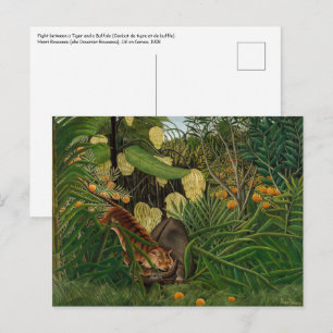Henri Rousseau - Fight between Tiger and Buffalo Postcard