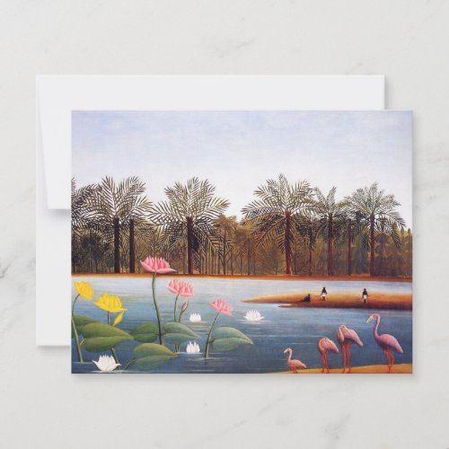 Henri Rousseau Flamingoes Invitations