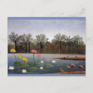 Henri Rousseau, Flamingoes Painting Postcard