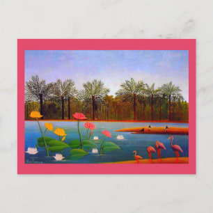 Henri Rousseau, Flamingoes Painting Postcard