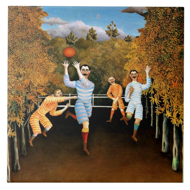 Henri Rousseau - Football Players Ceramic Tile (Front)
