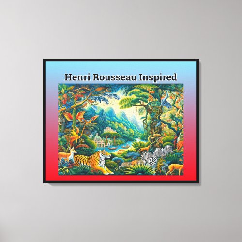 Henri Rousseau Inspired Canvas Print