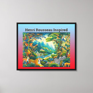 Henri Rousseau Inspired Canvas Print