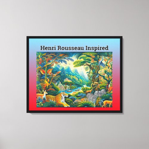 Henri Rousseau Inspired Canvas Print