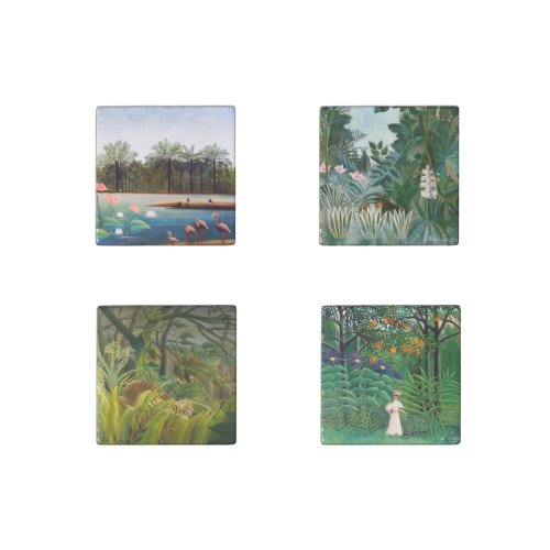 Henri Rousseau _ Jungle Masterpieces Selection Stone Magnet