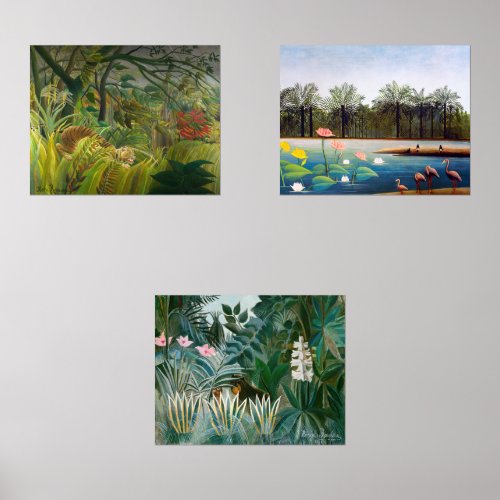 Henri Rousseau _ Jungle Masterpieces Selection Wall Art Sets