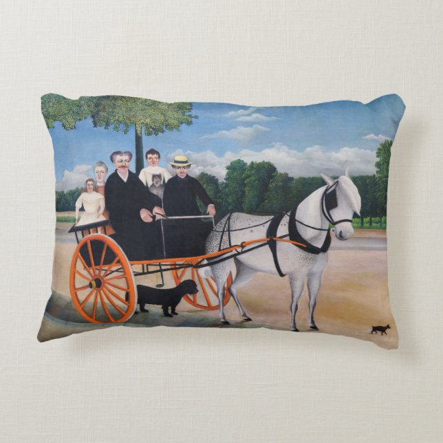 Henri Rousseau - La Carriole du pere Junier Accent Pillow (Back)