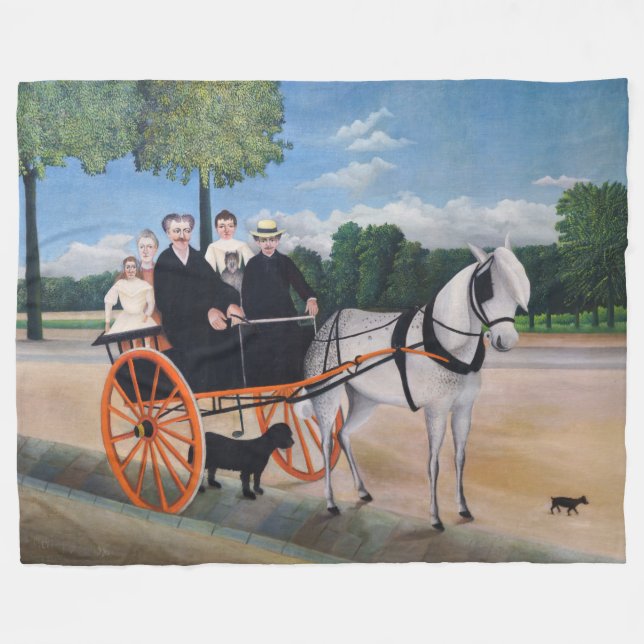 Henri Rousseau - La Carriole du pere Junier Fleece Blanket (Front (Horizontal))