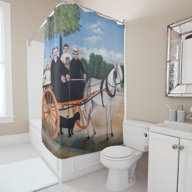Henri Rousseau - La Carriole du pere Junier Shower Curtain (In Situ)