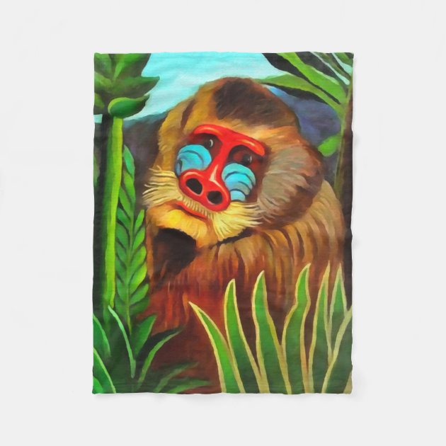 Henri Rousseau Art Print Pendant Necklace Mandrill in the Jungle