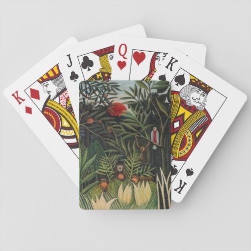 Henri Rousseau _ Monkeys  Parrot in Virgin Forest Poker Cards