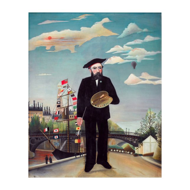 Henri Rousseau - Myself Portrait-Landscape Acrylic Print (Front)