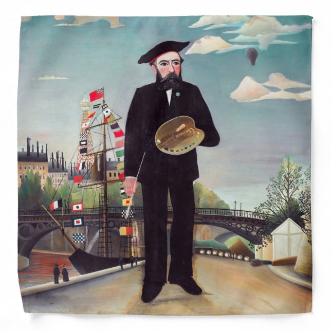 Henri Rousseau - Myself Portrait-Landscape Bandana (Front)