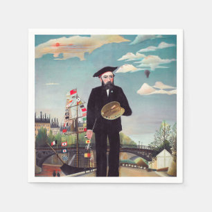 Henri Rousseau - Myself Portrait-Landscape Napkins