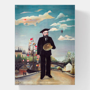 Henri Rousseau - Myself Portrait-Landscape Paperweight