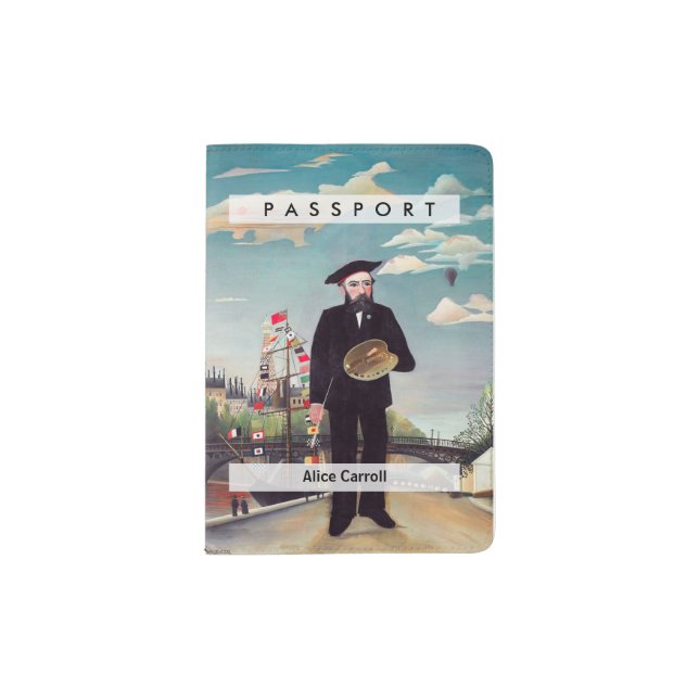 Henri Rousseau - Myself Portrait-Landscape Passport Holder (Front)