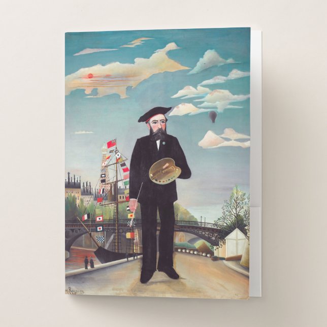 Henri Rousseau - Myself Portrait-Landscape Pocket Folder (Front)