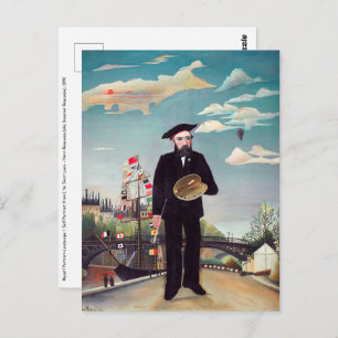 Henri Rousseau - Myself Portrait-Landscape Postcard