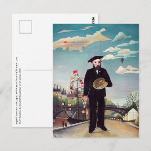 Henri Rousseau - Myself Portrait-Landscape Postcard