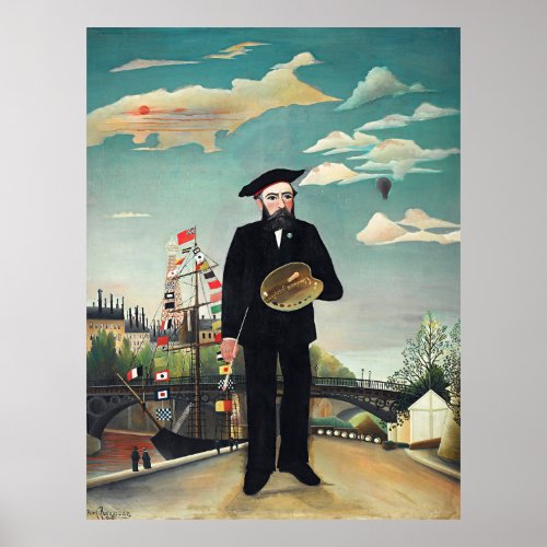 Henri Rousseau _ Myself_Portrait Landscape Poster