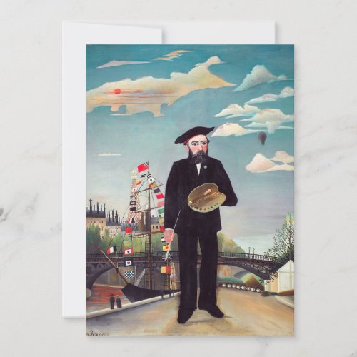 Henri Rousseau _ Myself Portrait_Landscape Thank You Card