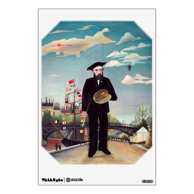 Henri Rousseau - Myself Portrait-Landscape Wall Decal (Front)