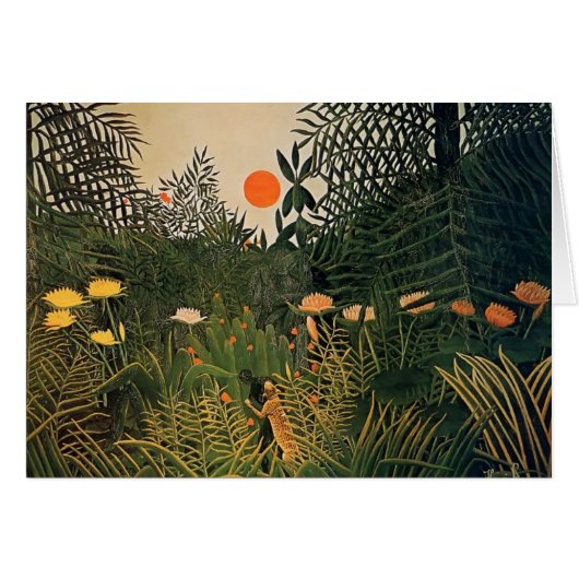 Henri Rousseau- Negro Attacked by a Jaguar (Front Horizontal)