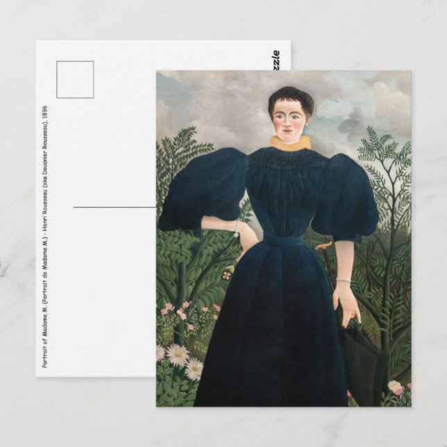 Henri Rousseau - Portrait of Madame M. Postcard (Front/Back)