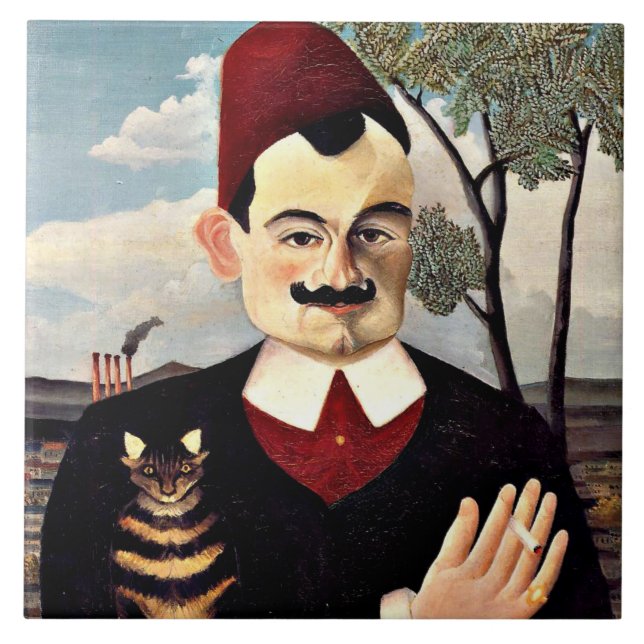 Henri Rousseau - Portrait of Monsieur X Ceramic Tile (Front)