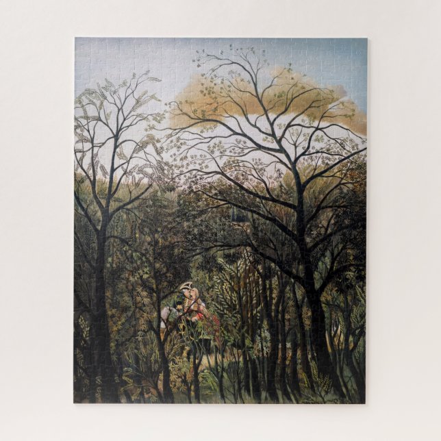 Henri Rousseau - Rendezvous in the Forest Jigsaw Puzzle (Vertical)