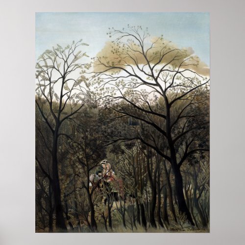 Henri Rousseau Rendezvous in the Forest Poster