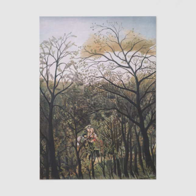 Henri Rousseau - Rendezvous in the Forest Tissue Paper (Front)