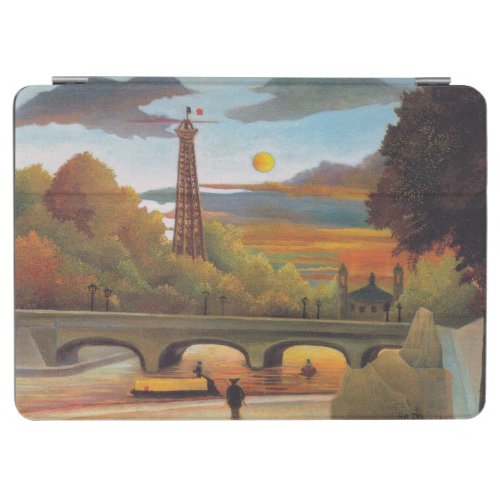 Henri Rousseau _ Seine and Eiffel Tower in Sunset iPad Air Cover