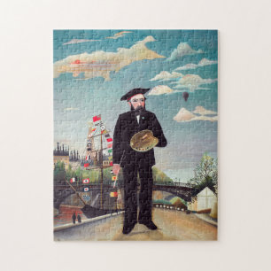 Henri Rousseau - Self Portrait-Landscape Jigsaw Puzzle