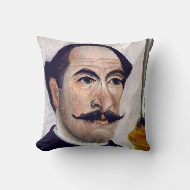 Henri Rousseau - Self Portrait Throw Pillow (Front)
