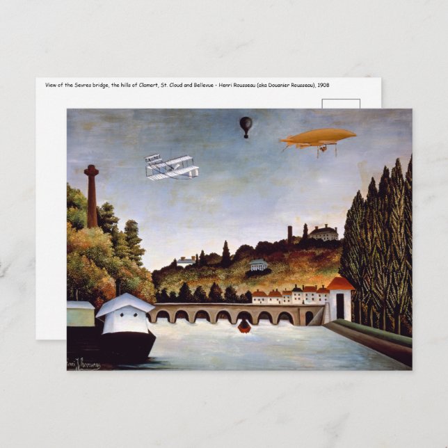 Henri Rousseau - Sevres bridge & hills of Clamart Postcard (Front/Back)