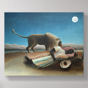 Henri Rousseau Sleeping Gypsy Lion Painting Foam Core Photo Tile
