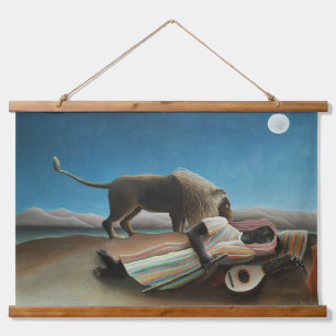 Henri Rousseau Sleeping Gypsy Lion Painting Hanging Tapestry