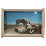 Henri Rousseau Sleeping Gypsy Lion Painting Serving Tray
