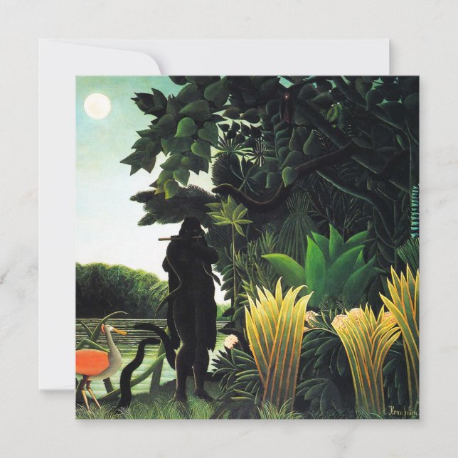 Henri Rousseau Snake Charmer Invitations (Front)