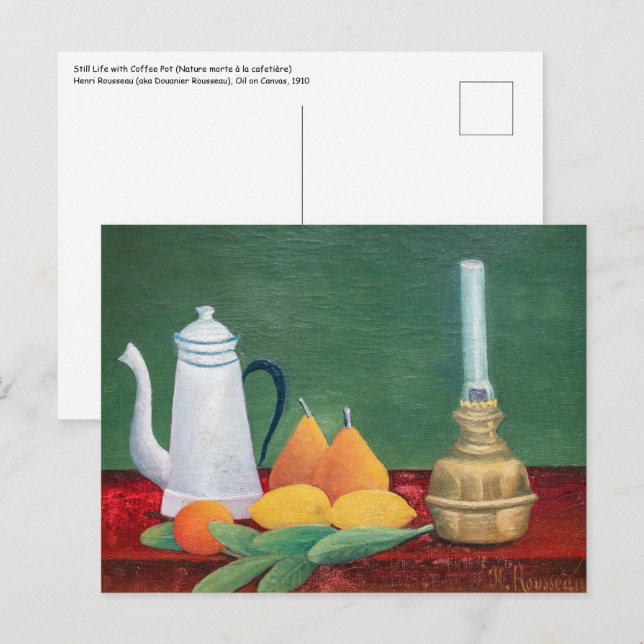 Henri Rousseau - Still Life with Coffee Pot Postcard (Front/Back)