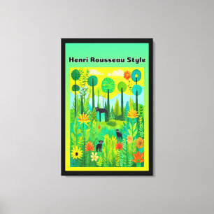 Henri Rousseau Style Canvas Print