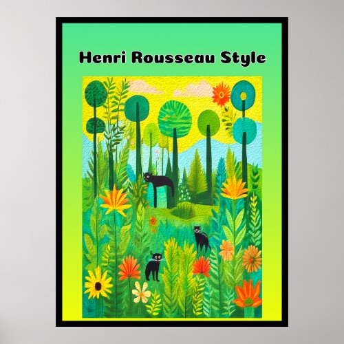 Henri Rousseau Style Poster