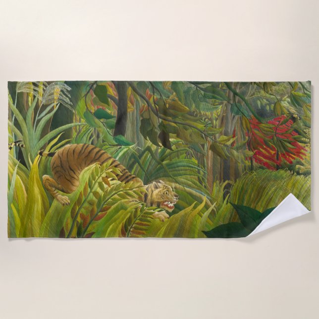 Henri Rousseau - Surprised! Beach Towel (Front)